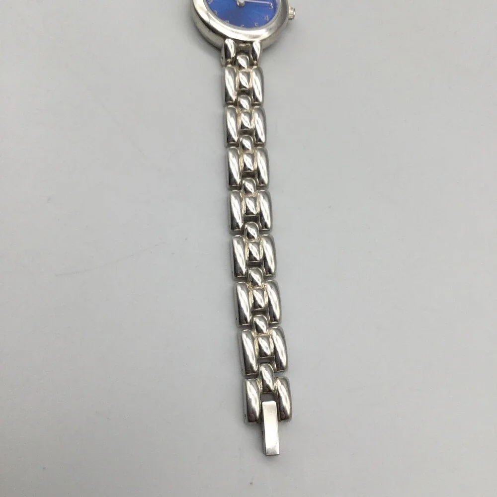 Merona Womens Watch 23mm Blue Dial Silver Tone Bracelet Classic New Battery 7